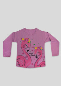 Flamingo Printed Short Sleeves T-shirt