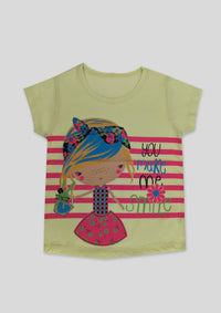 Doll Printed Short Sleeves T-shirt