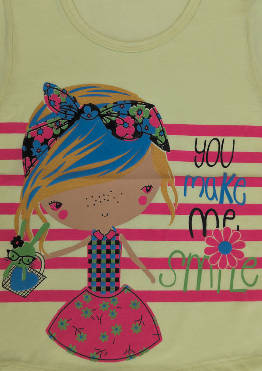 Doll Printed Short Sleeves T-shirt